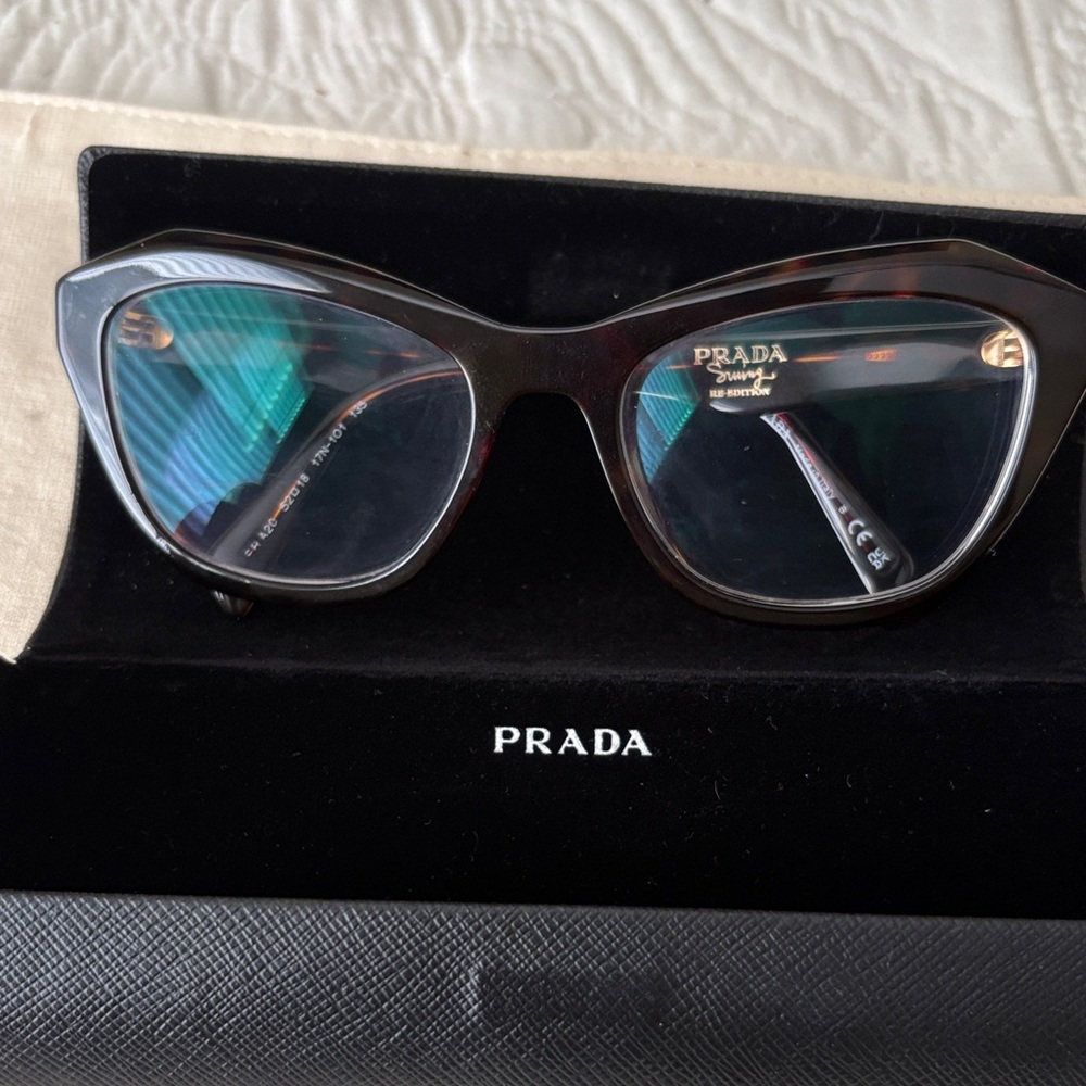 Prada Women's Brown Cat-Eye Glasses
